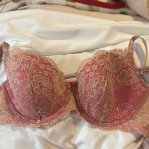 NWT New with tags Victoria’s Secret Dream Angels Lined Demi 34D pink nude lace